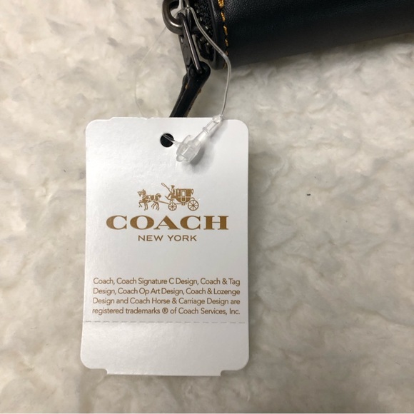 F58183 Coach 1941 Rare Zip Around Accordion Leather Wallet Sequins Z41 Coupe Car - Picture 4 of 15